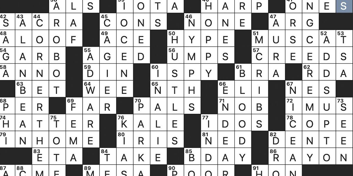 Utterly Exhausted NY Times Crossword